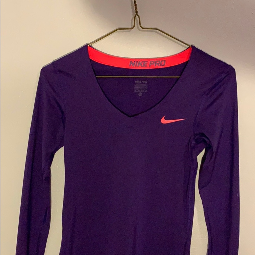 Purple Nike Women’s Long Sleeve NIKE PRO Shirt